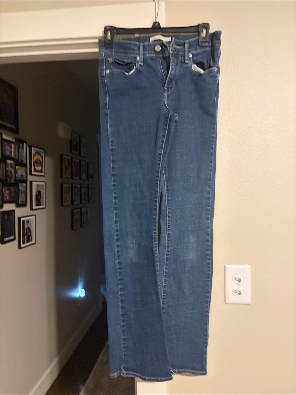 Levi's Dark Blue Denim Jeans with Leather Patch
